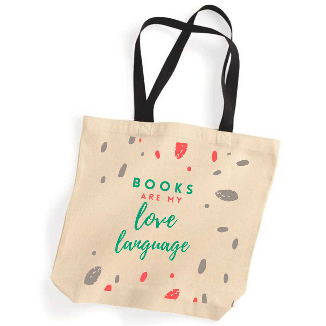 Books Are My Love Language Tote Bag