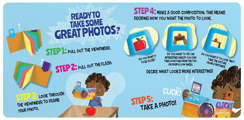 Click! Let's Pretend Camera Book by duopress labs (Board Book)