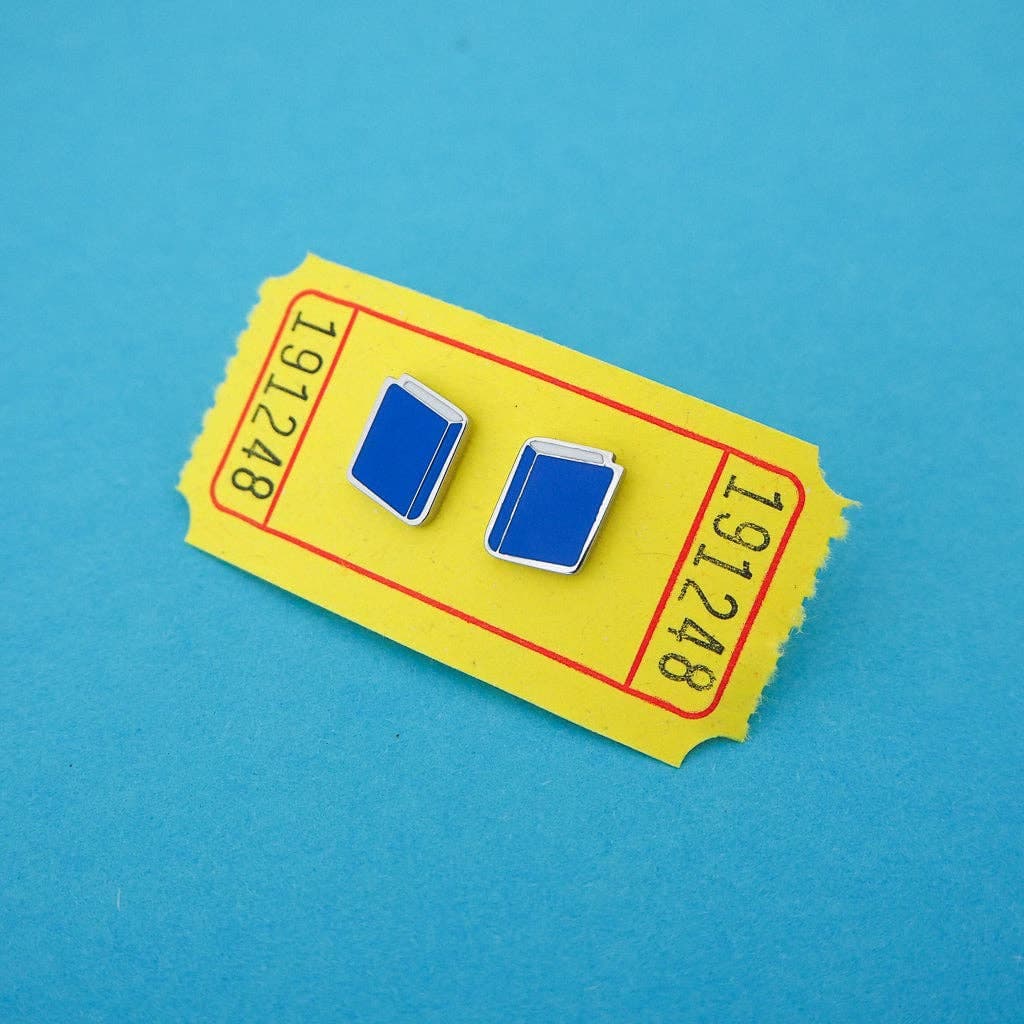 Book Stud Earrings by Hand Over Your Fairy Cakes