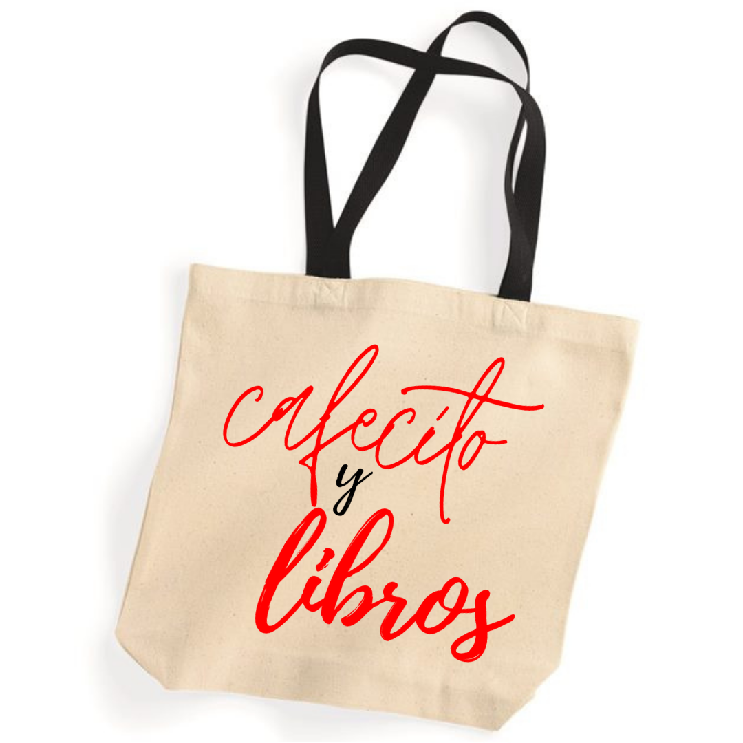 Cafecito y Libros Tote Bag